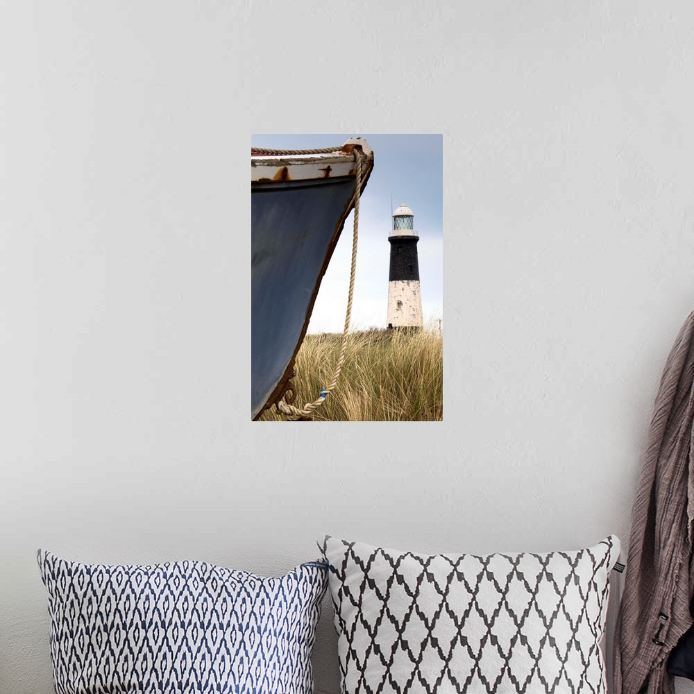 A bohemian room featuring Abandoned Boat And Lighthouse, Humberside, England
