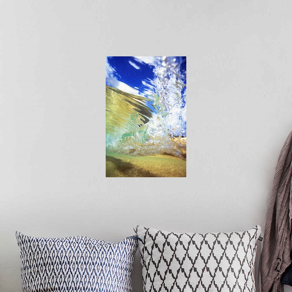 A bohemian room featuring Abstract Underwater View Of Waves And Surf