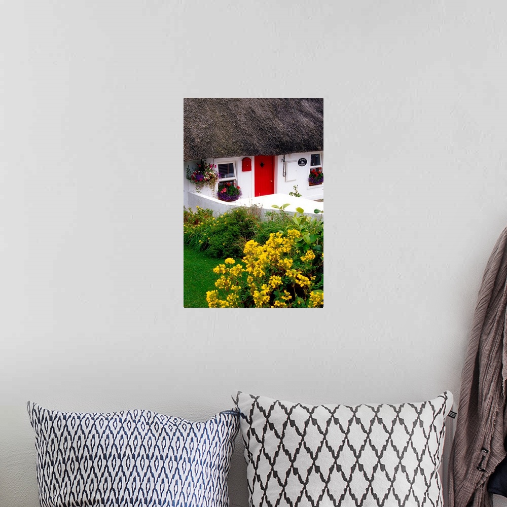 A bohemian room featuring Dunmore East Harbour, County Waterford, Ireland; Thatched Cottage
