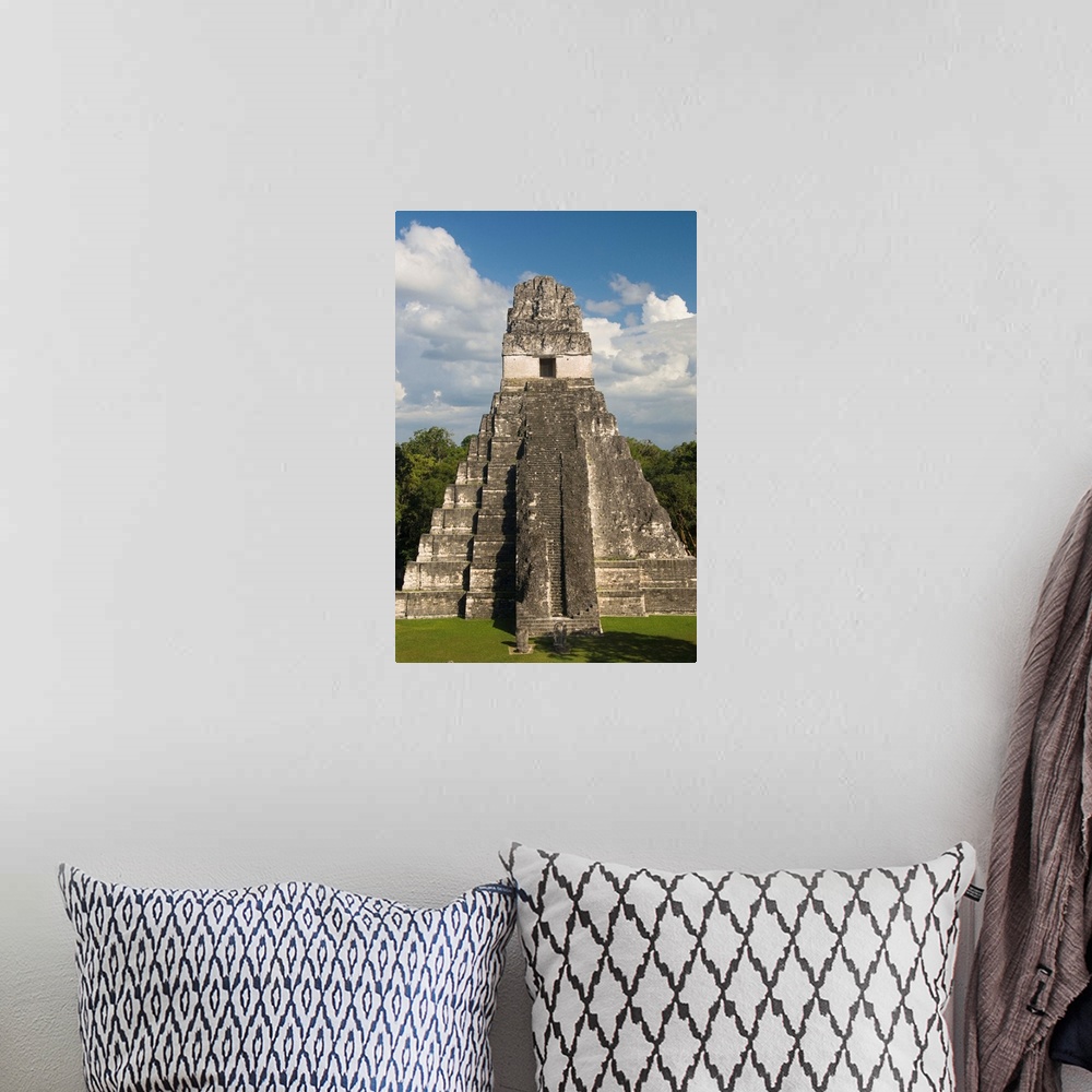 A bohemian room featuring Guatemala, Peten, Tikal National Park, Jaguar Temple