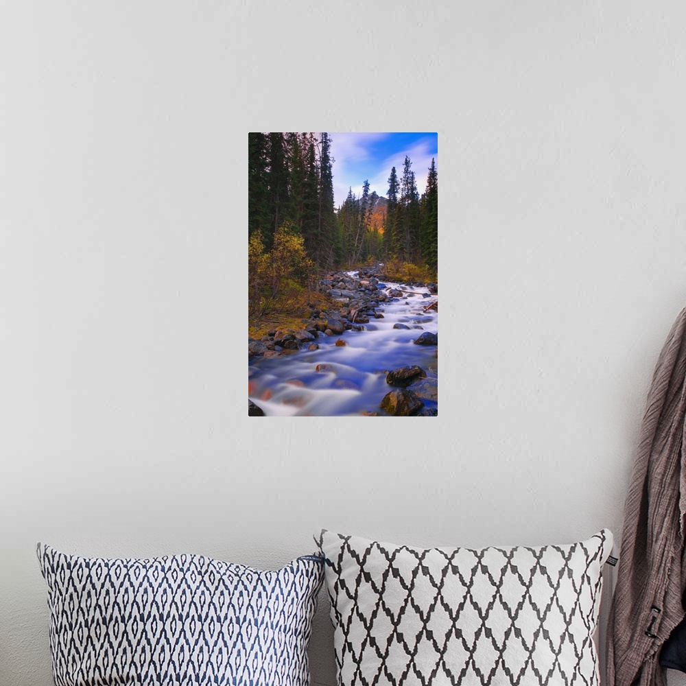 A bohemian room featuring Moraine Creek, Banff National Park, Alberta, Canada