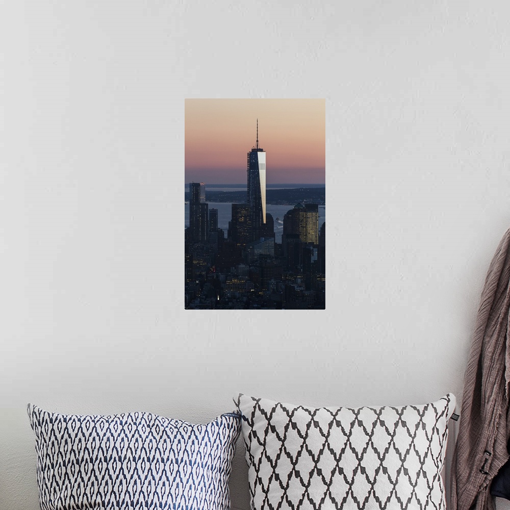 A bohemian room featuring One World Trade Center, New York City, New York