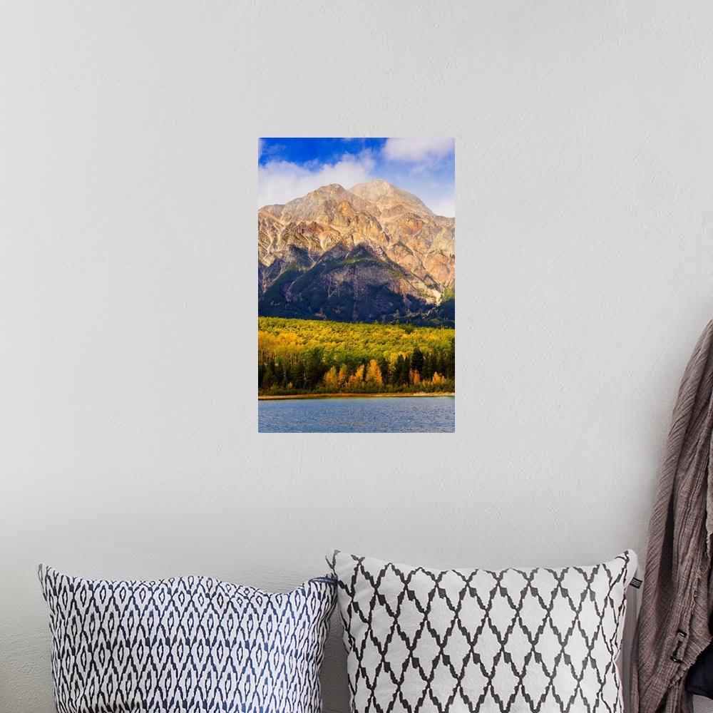 A bohemian room featuring Patricia Lake And Pyramid Mountain, Jasper National Park, Alberta, Canada