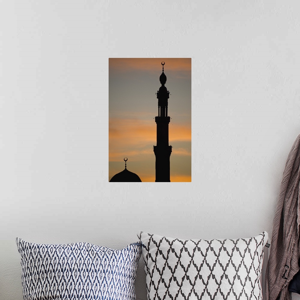 A bohemian room featuring Silhouette Of Mosque At Dawn; Egypt
