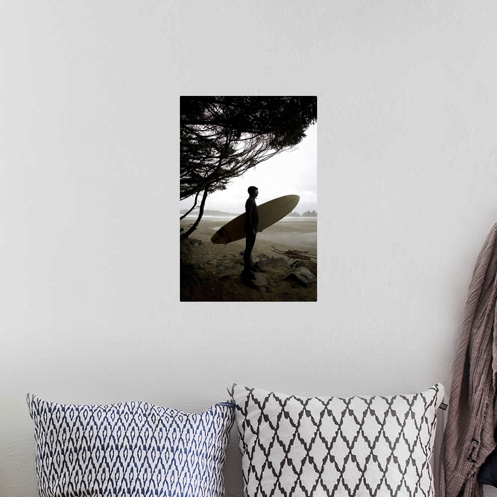 A bohemian room featuring Surfer Looking Out To The Water