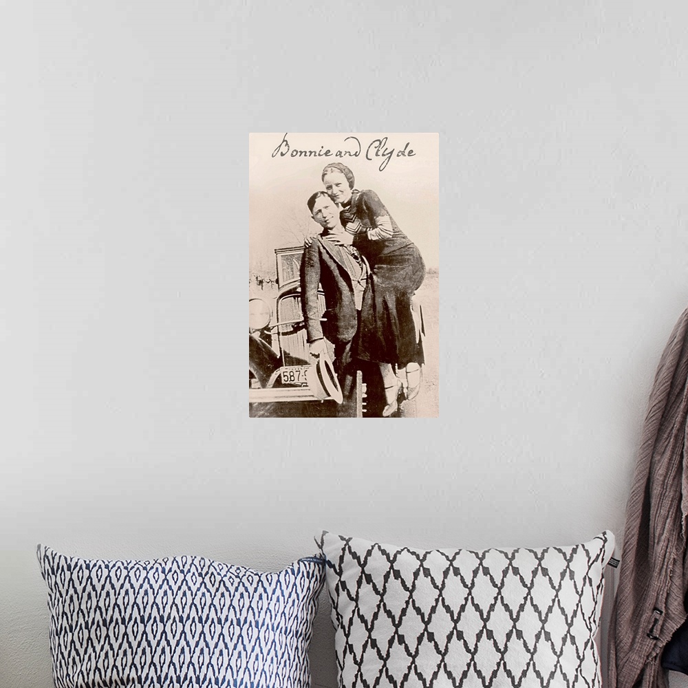 A bohemian room featuring Bonnie and Clyde