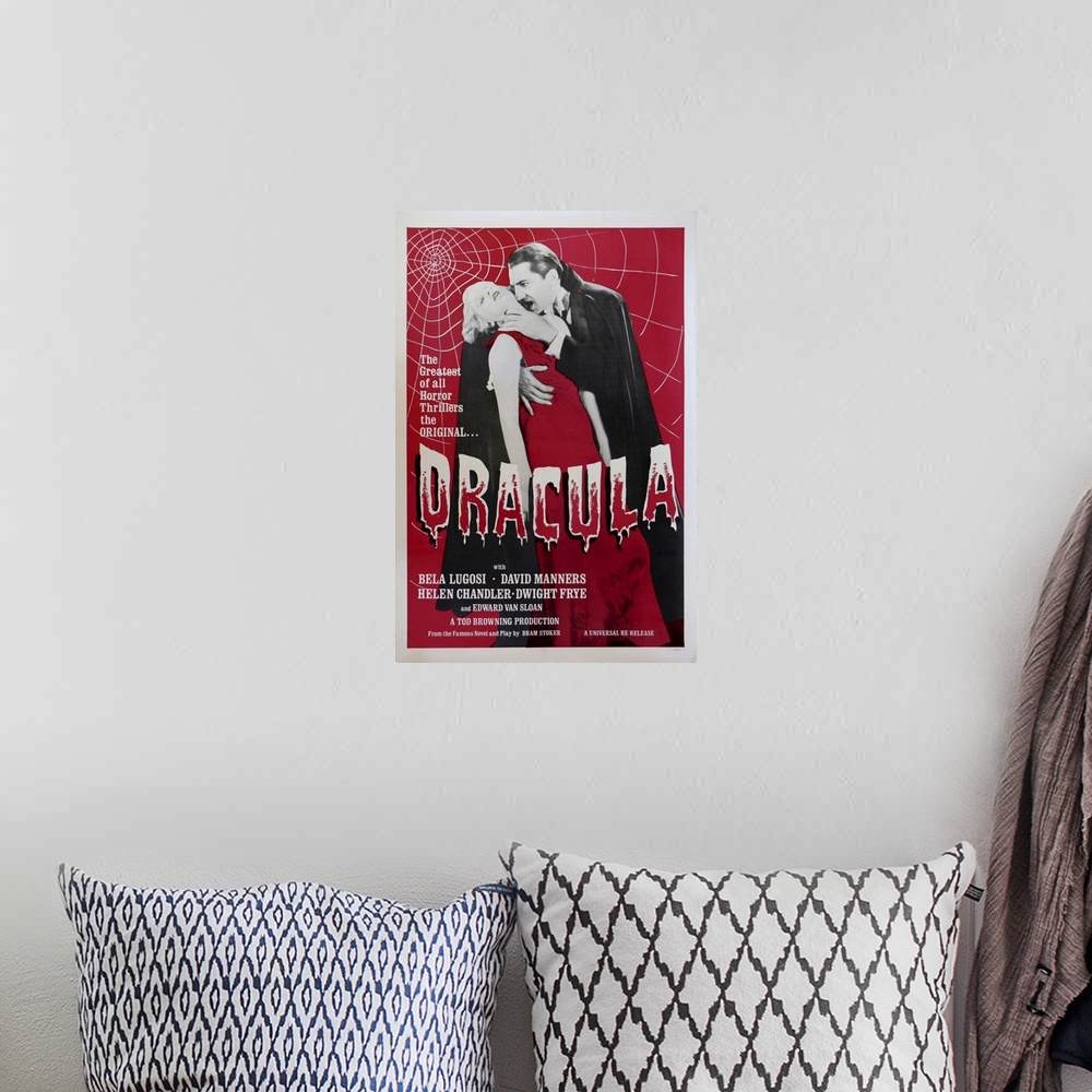 A bohemian room featuring Movie Poster: Dracula