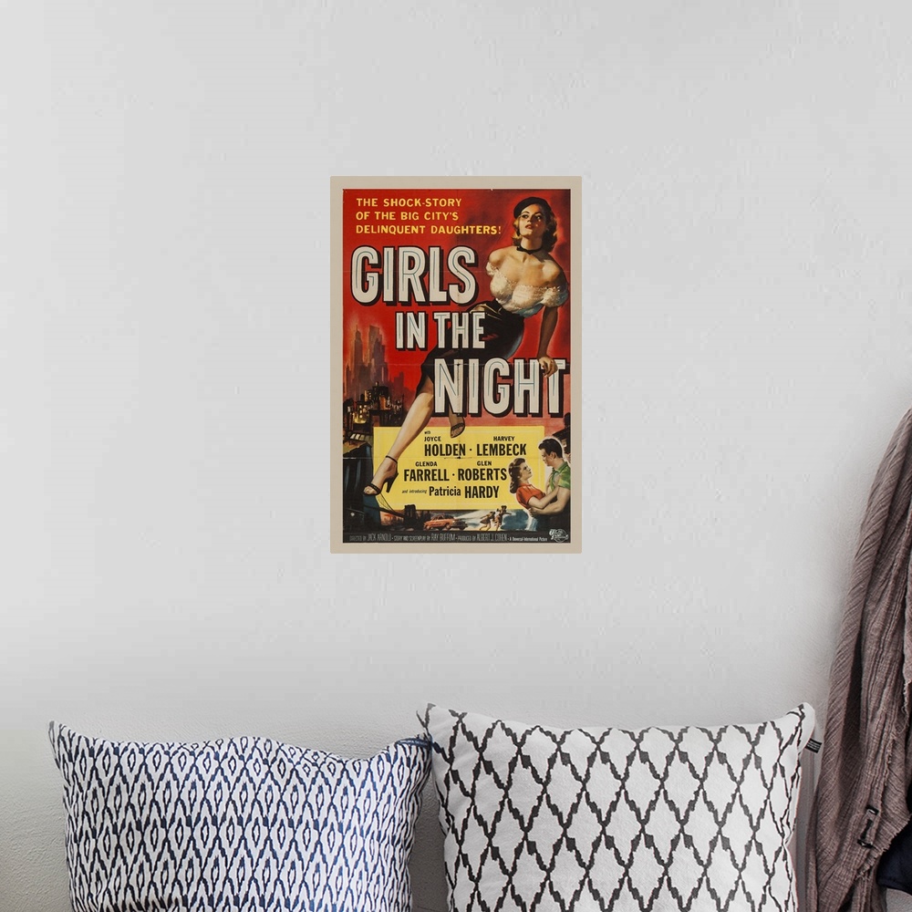 A bohemian room featuring Movie Poster: Girls in the Night