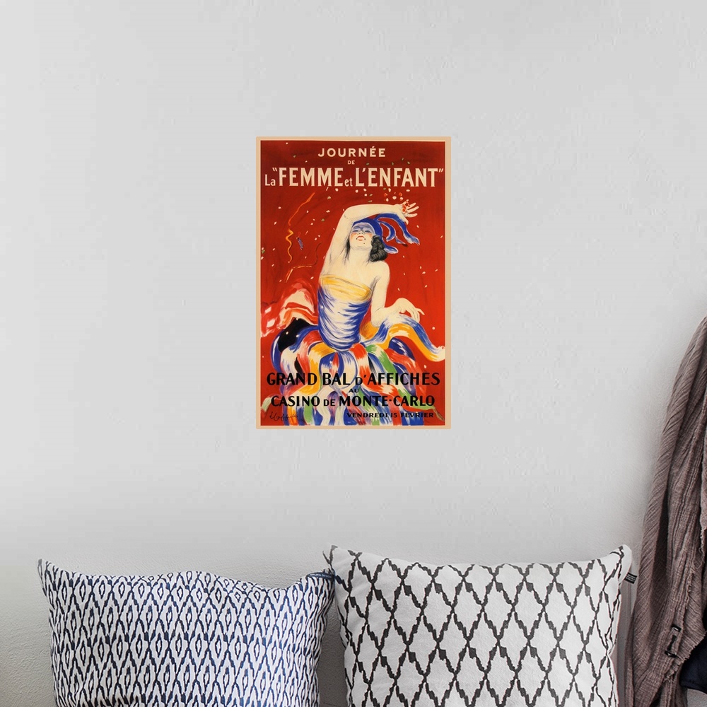 A bohemian room featuring Jounee de la Femme et l'Enfant - Vintage Advertisement