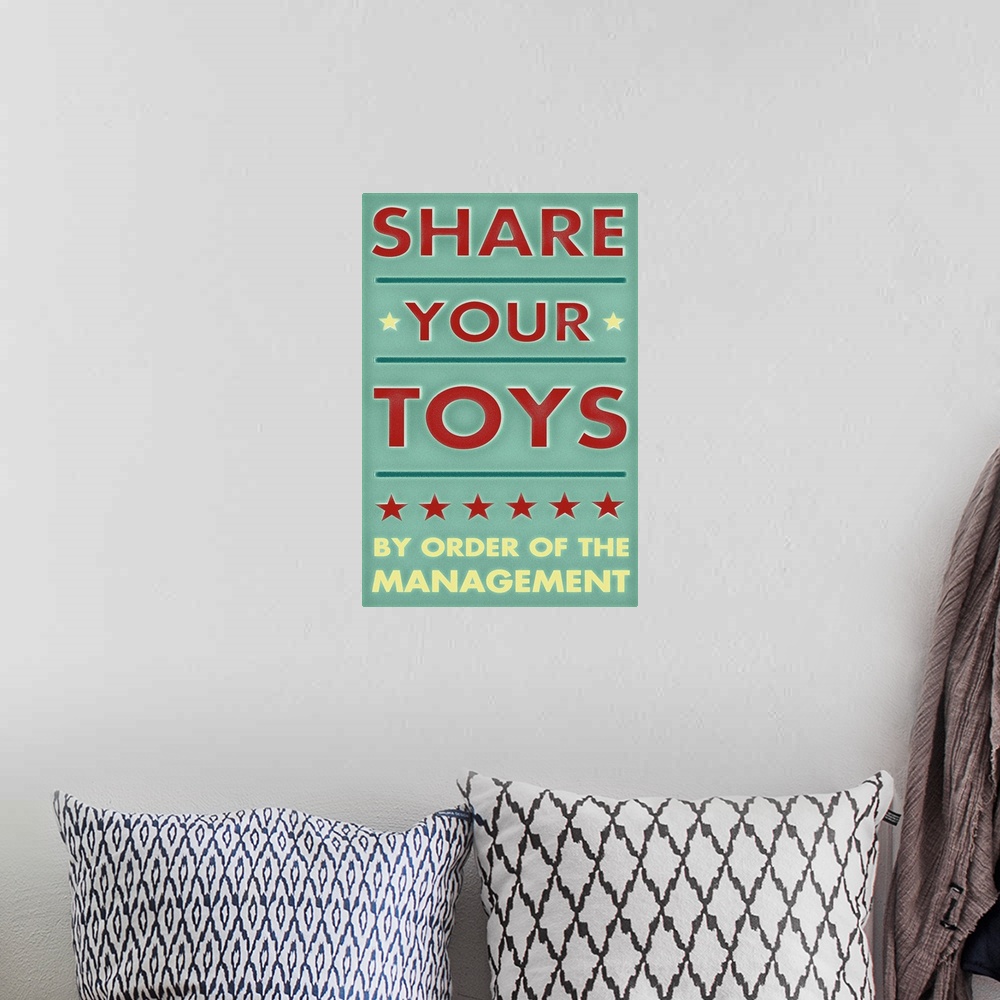 A bohemian room featuring Share Your Toys