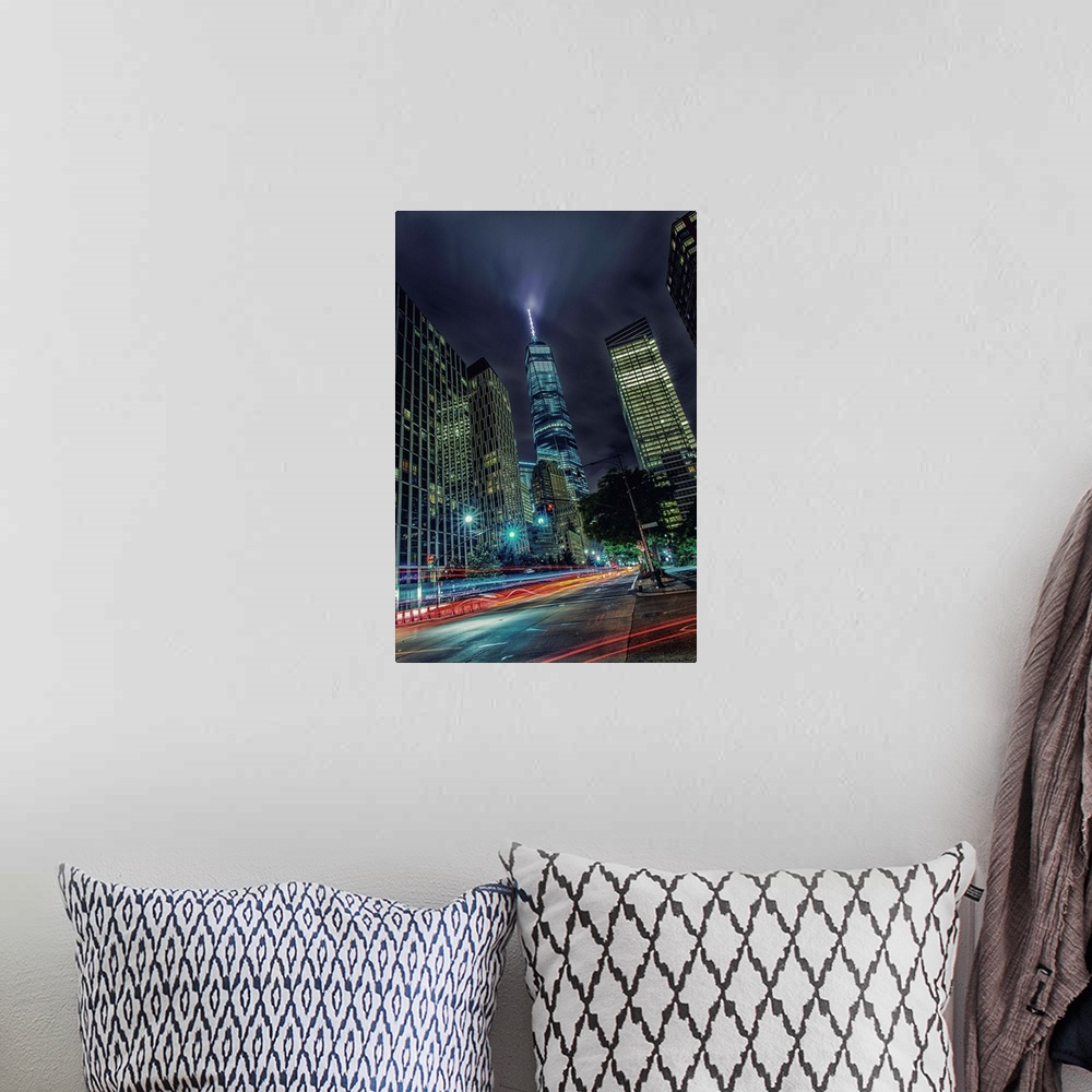 A bohemian room featuring Freedom Tower At Night