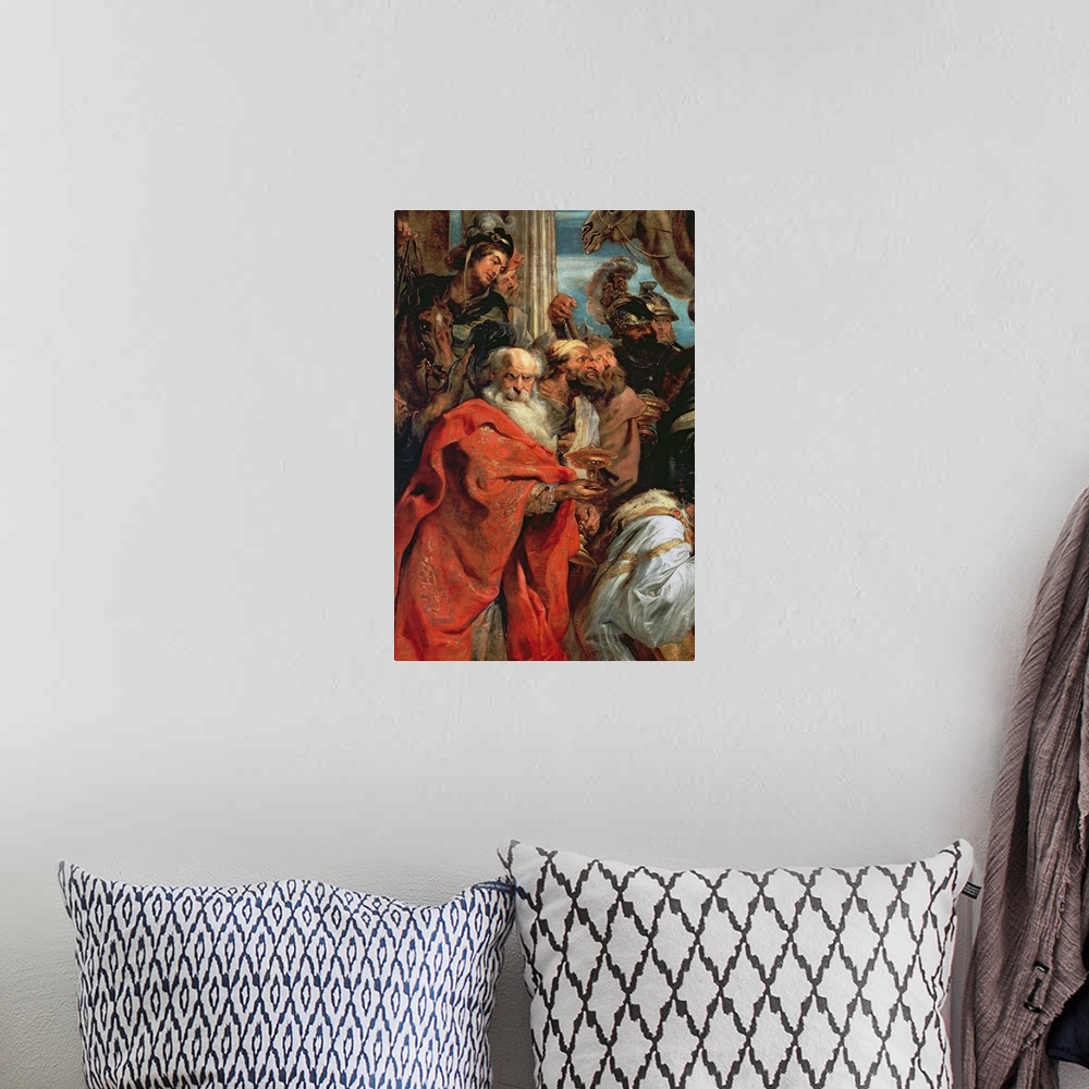 A bohemian room featuring XIR320927 Adoration of the Magi, 1624 (oil on panel)  by Rubens, Peter Paul (1577-1640); Koninkli...