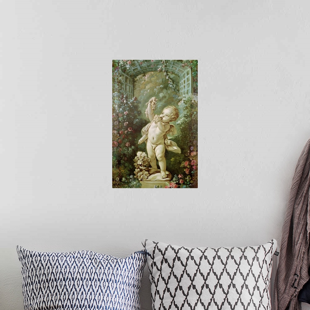 A bohemian room featuring Cupid with Grapes