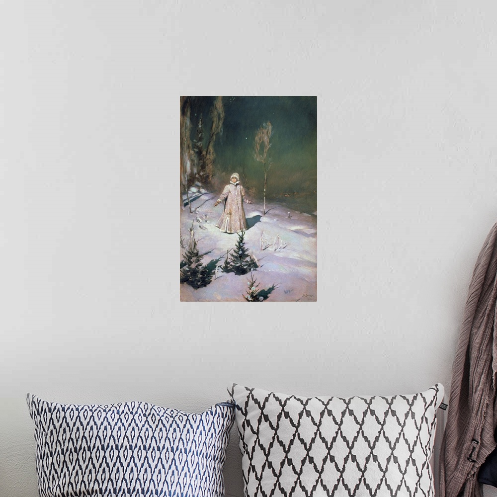 A bohemian room featuring Snow Maiden, 1899 (oil on canvas)
