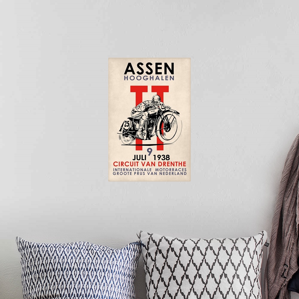 A bohemian room featuring Assen TT Motorcycle Races 1938