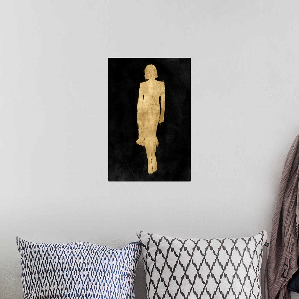 A bohemian room featuring Fashion Figure Gold I