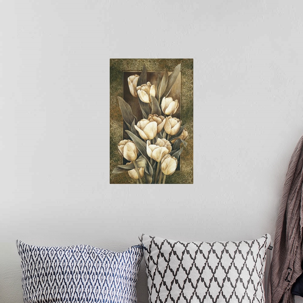 A bohemian room featuring Golden Tulips