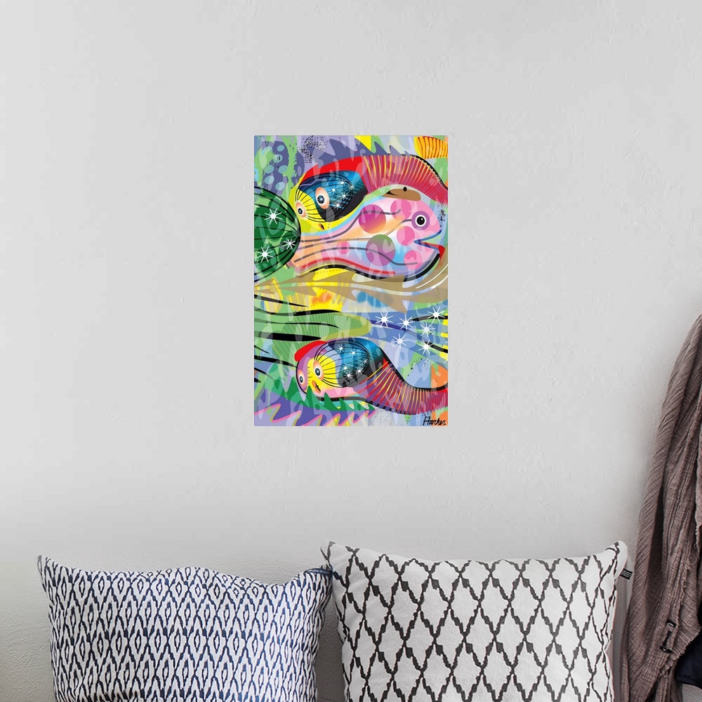 A bohemian room featuring Hippy Fish