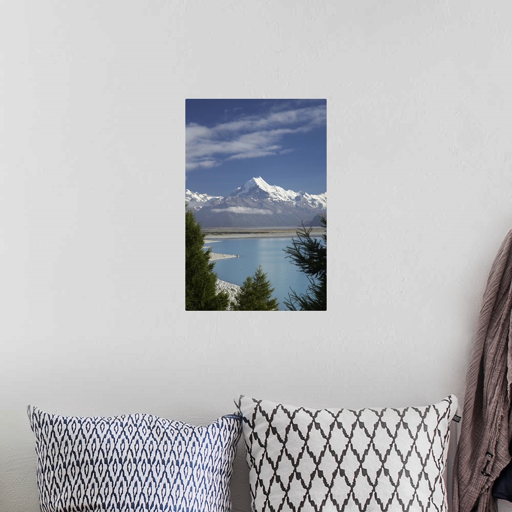 A bohemian room featuring Aoraki / Mt Cook, and Lake Pukaki, Canterbury, South Island, New Zealand