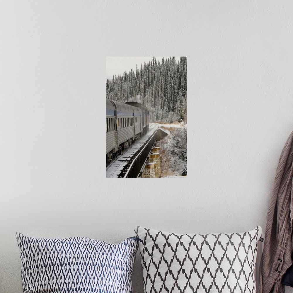 A bohemian room featuring Canada, Alberta. VIA Rail Snow Train between Edmonton
