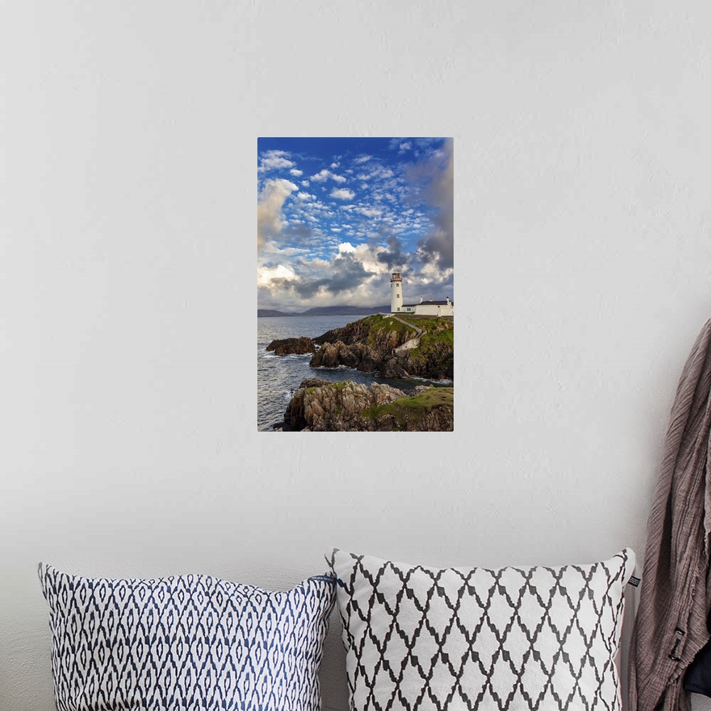 A bohemian room featuring Fanad head lighthouse in county Donegal, Ireland.