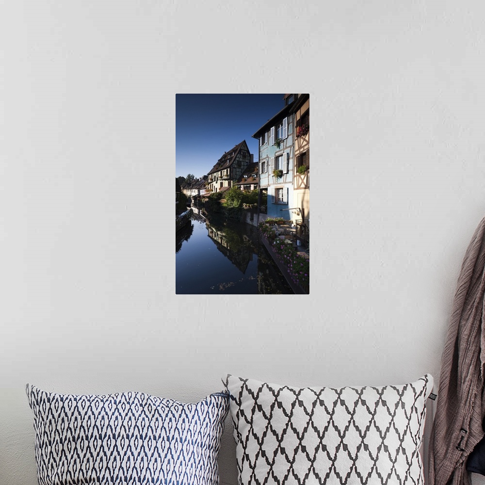 A bohemian room featuring France, Haut-Rhin, Colmar, Petite Venise Area By Lauch River