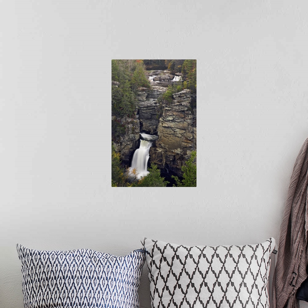 A bohemian room featuring Linville Falls, Linville Gorge often called the Grand Canyon of North Carolina, Pisgah National F...