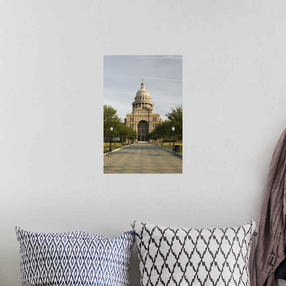 A bohemian room featuring Texas State Capitol, Morning, Austin, Texas.