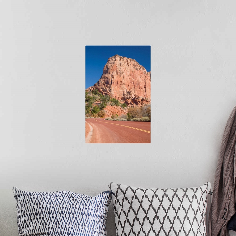 A bohemian room featuring Zion National Park, Kolob Canyons, Navajo sandstone formations, Utah.