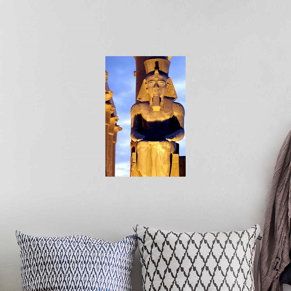 A bohemian room featuring Egypt, Nile Valley, Luxor, Temple of Luxor, The colossus of Ramses II