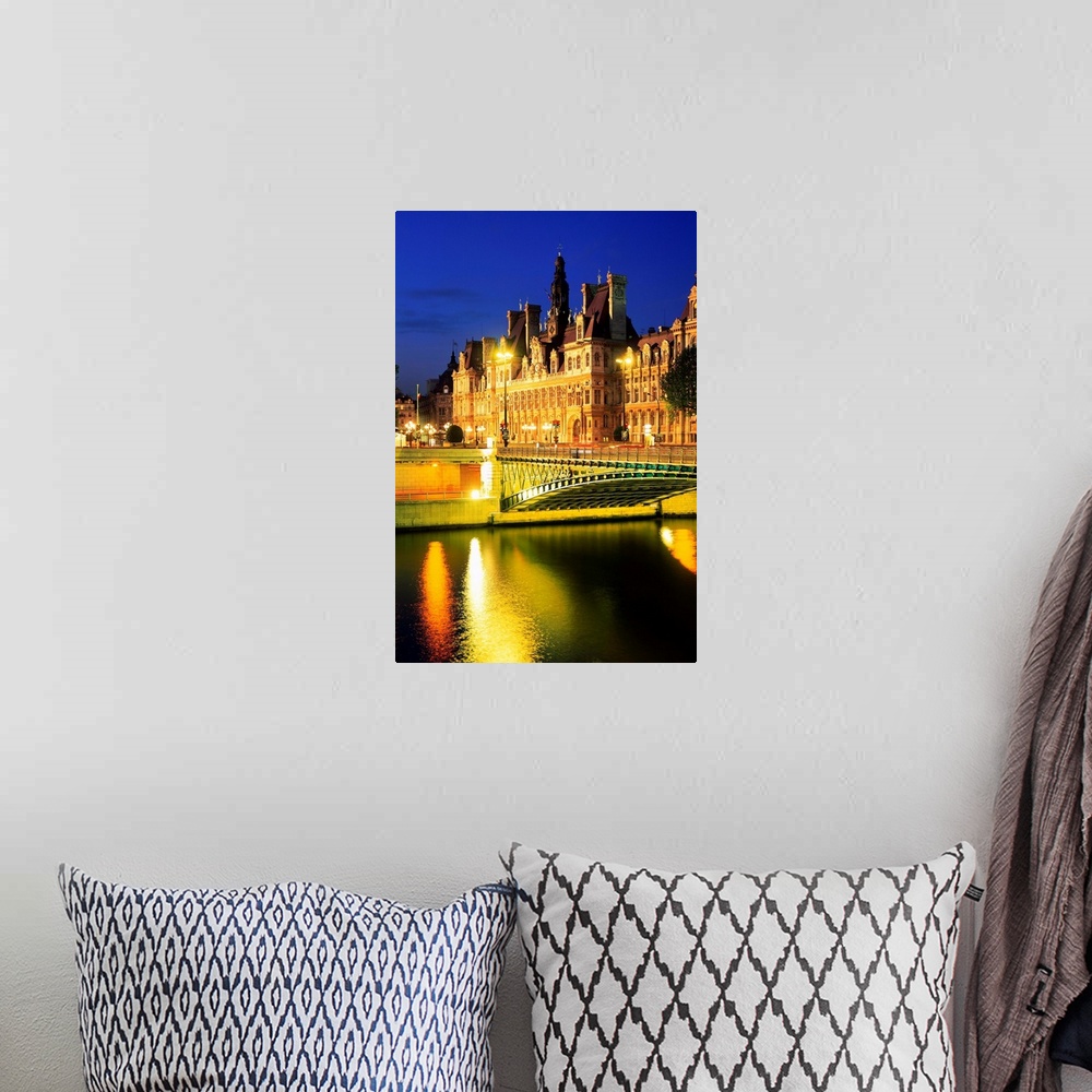 A bohemian room featuring France, Paris, Seine river and the Hotel de Ville