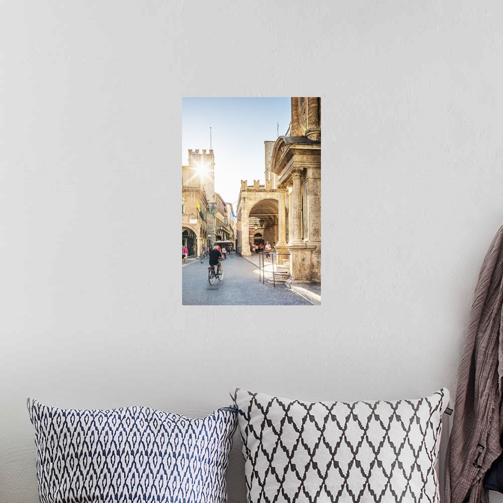 A bohemian room featuring Italy, Marches, Ascoli Piceno district, Ascoli Piceno, Piazza del Popolo (People's Square).