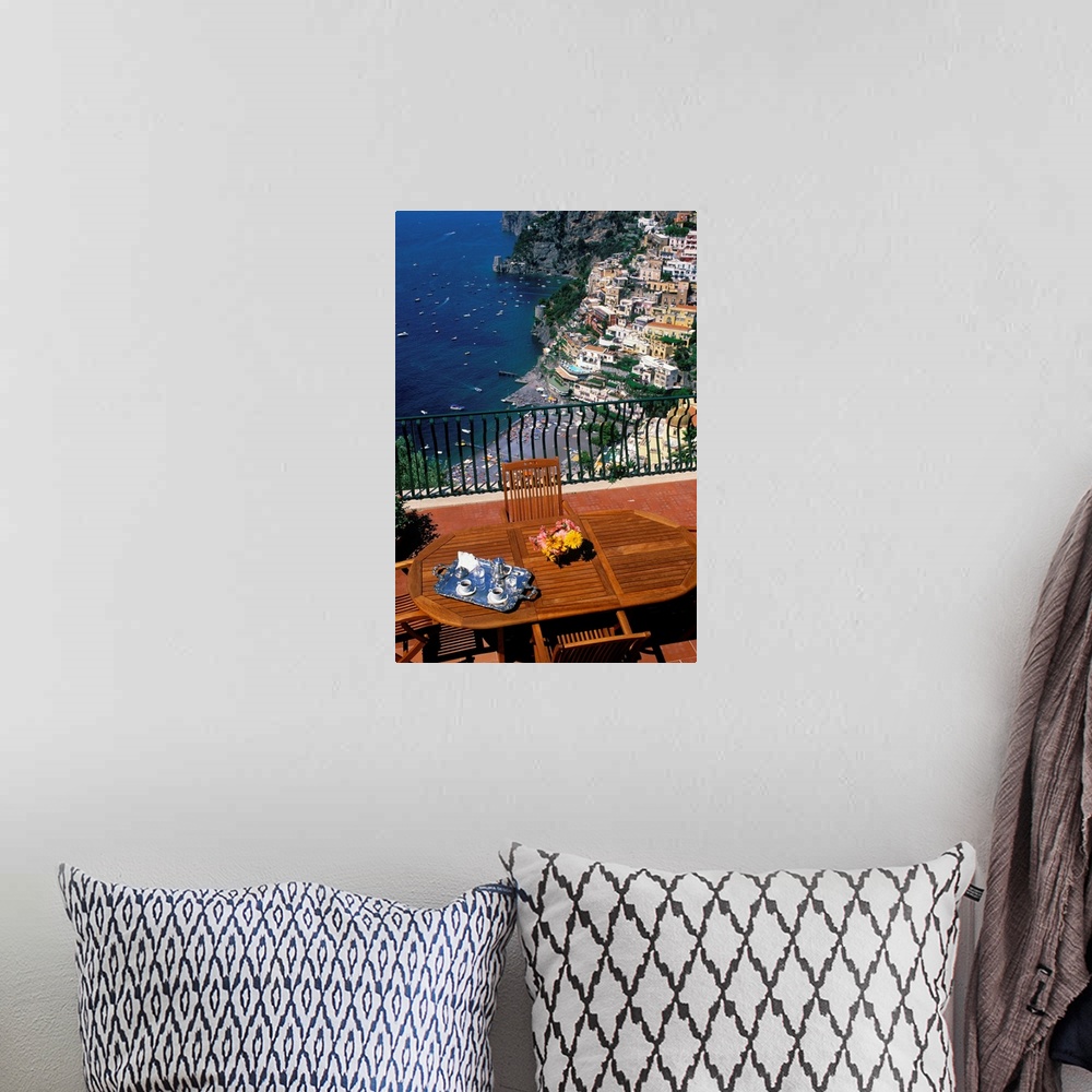 A bohemian room featuring Italy, Campania, Amalfi coast, view of Positano
