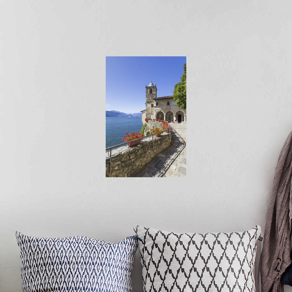 A bohemian room featuring Italy, Lombardy, Varese district, Regione dei laghi piemontesi, Lake Maggiore, Leggiuno, Hermitag...