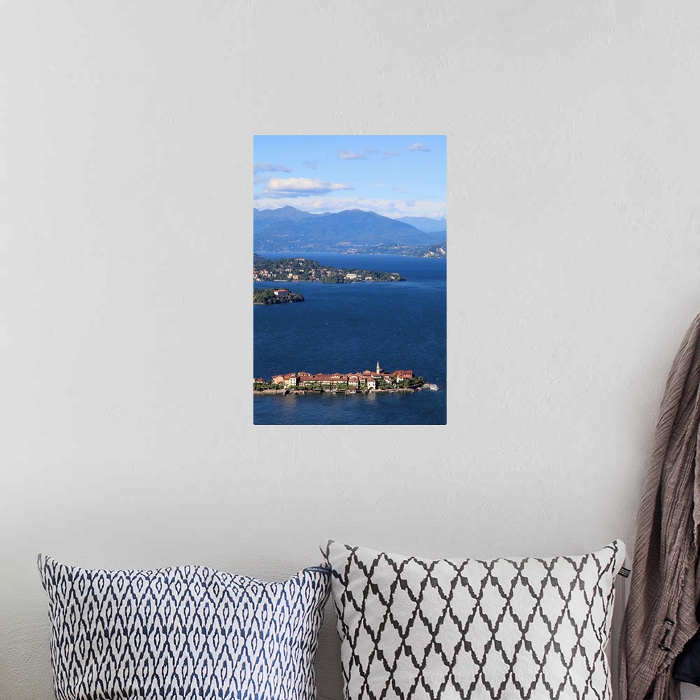 A bohemian room featuring Italy, Piedmont, Regione dei laghi piemontesi, Lake Maggiore, Stresa village