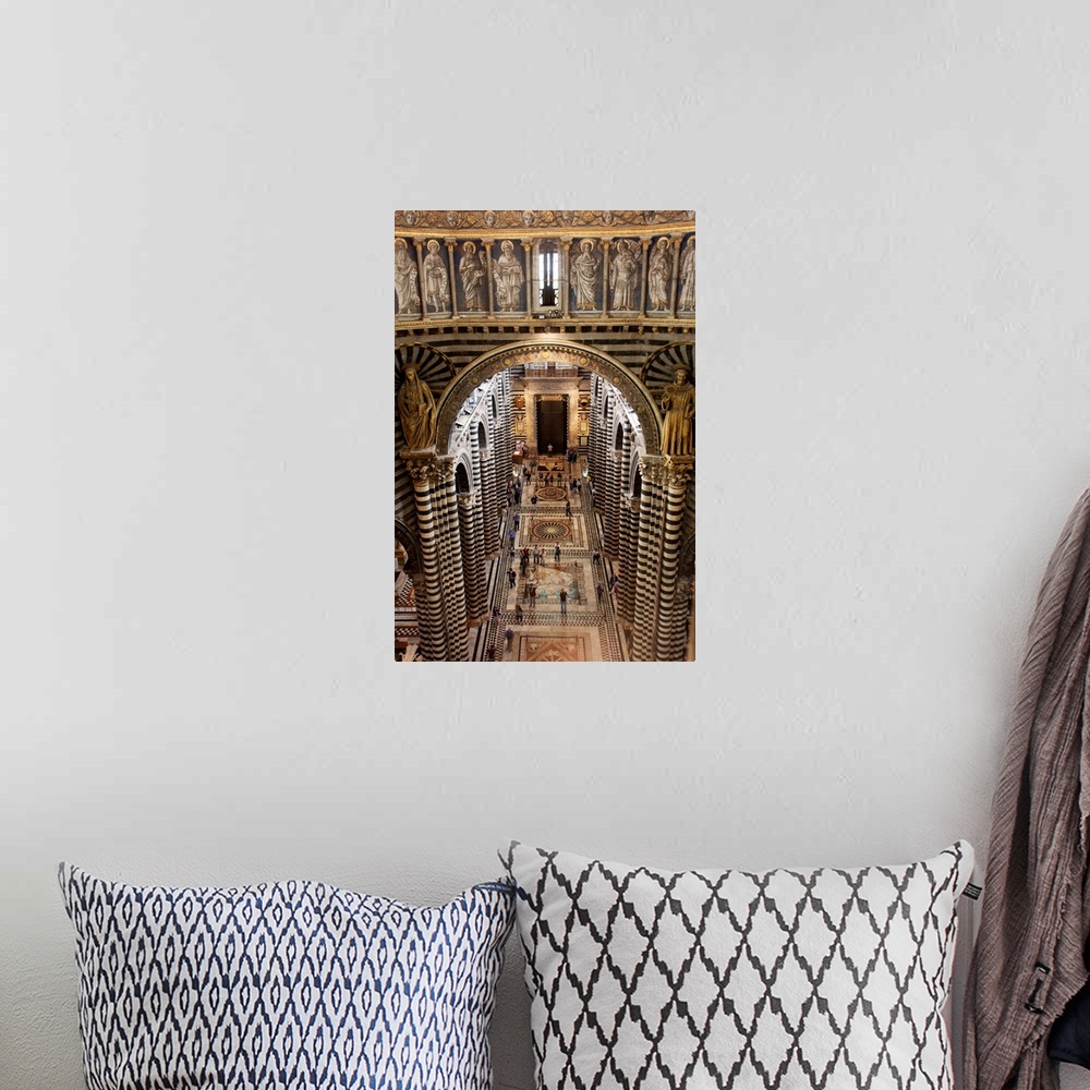 A bohemian room featuring Italy, Tuscany, Siena district, Siena, Interior of Siena Cathedral.