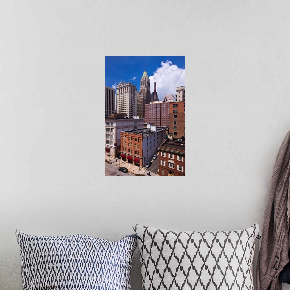 A bohemian room featuring United States, USA, Maryland, Baltimore, View of the Downtown with Bank of America Building