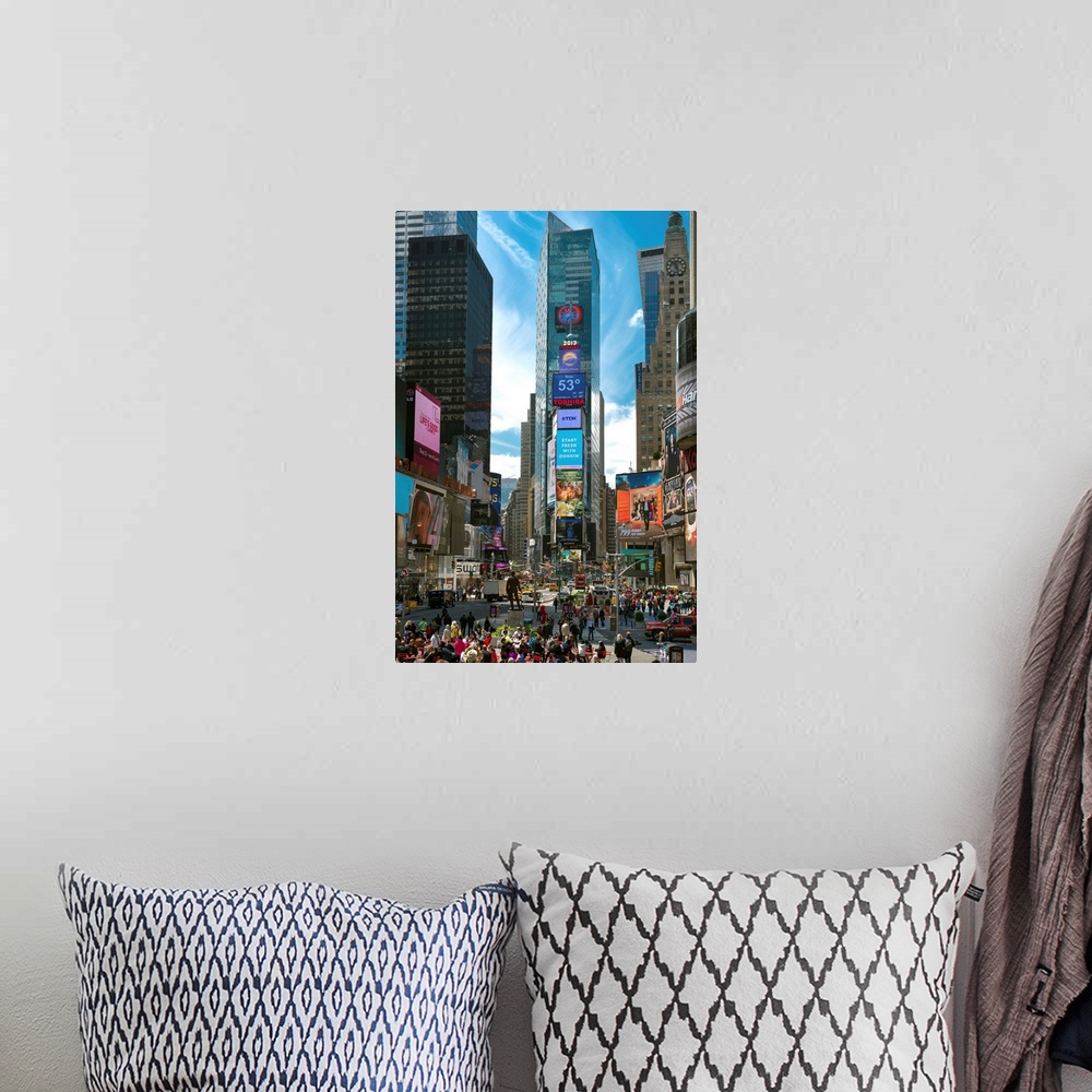 A bohemian room featuring New York, New York City, Manhattan, Times Square, From Red Stairs.