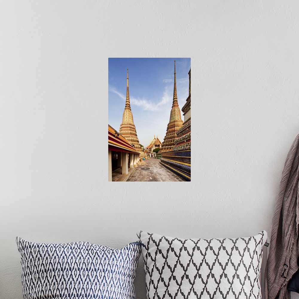 A bohemian room featuring Thailand, Thailand Central, Bangkok, Wat Pho, Temple of the Reclining Buddha.