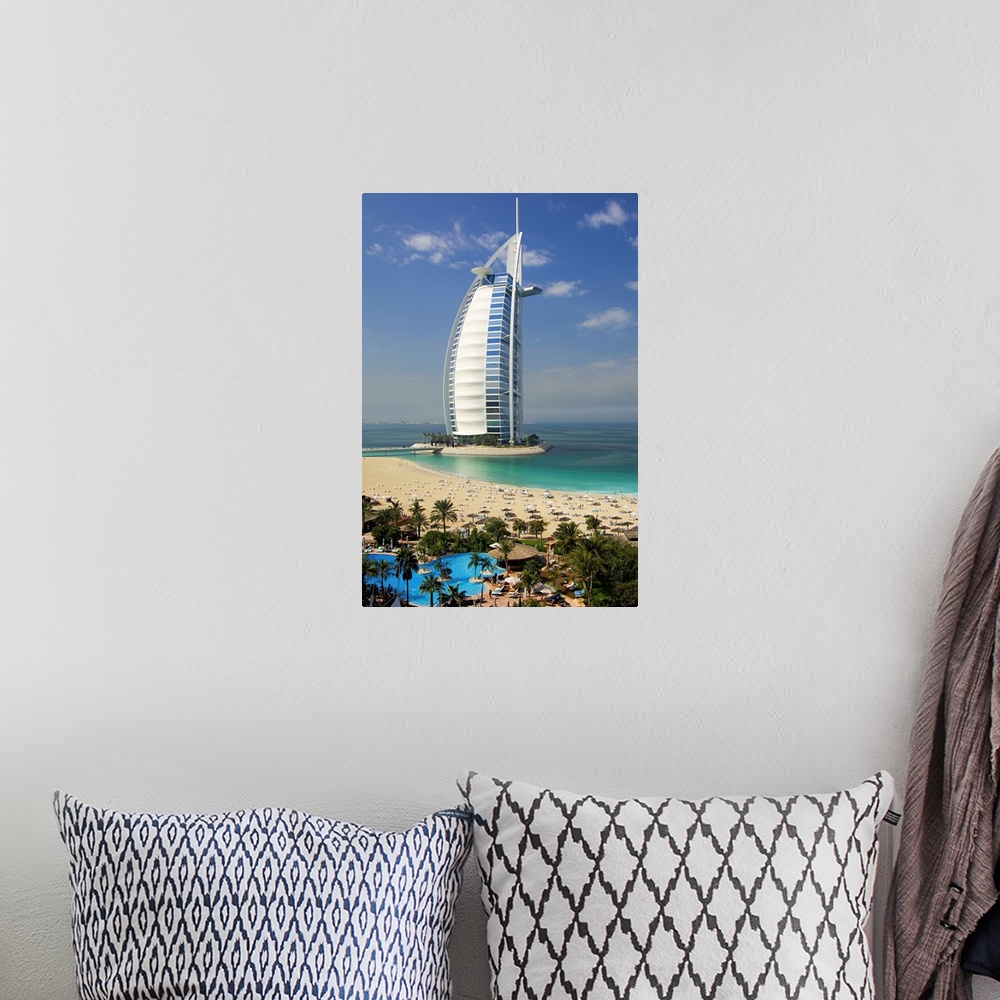 A bohemian room featuring United Arab Emirates, Dubai, Dubai City, Burj Al Arab Hotel and Jumeirah beach