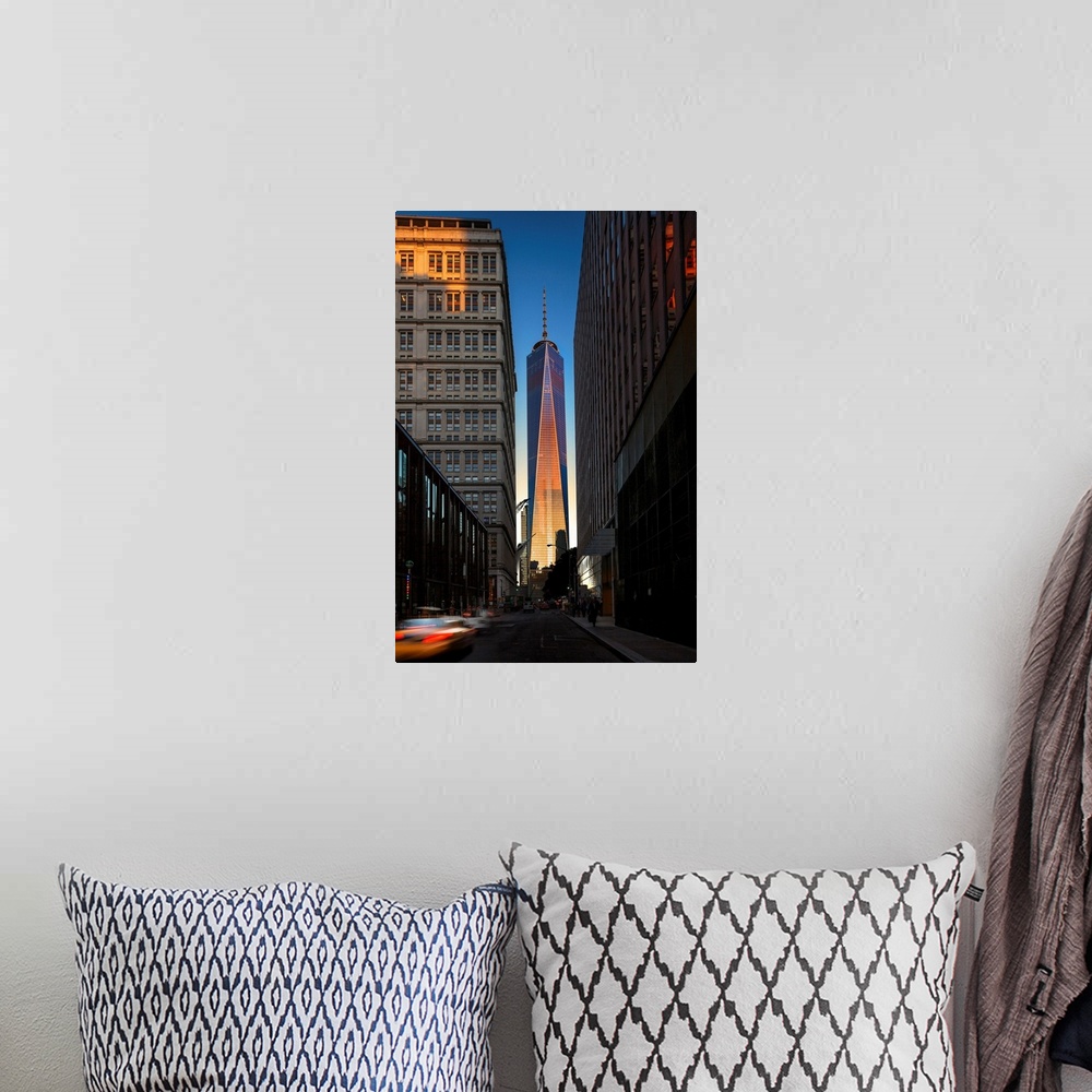 A bohemian room featuring USA, New York City, Manhattan, Lower Manhattan, One World Trade Center, Freedom Tower, Former Fre...