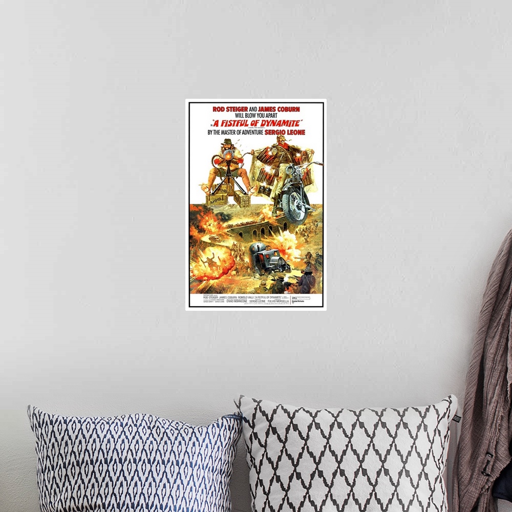 A bohemian room featuring A Fistful Of Dynamite - Movie Poster