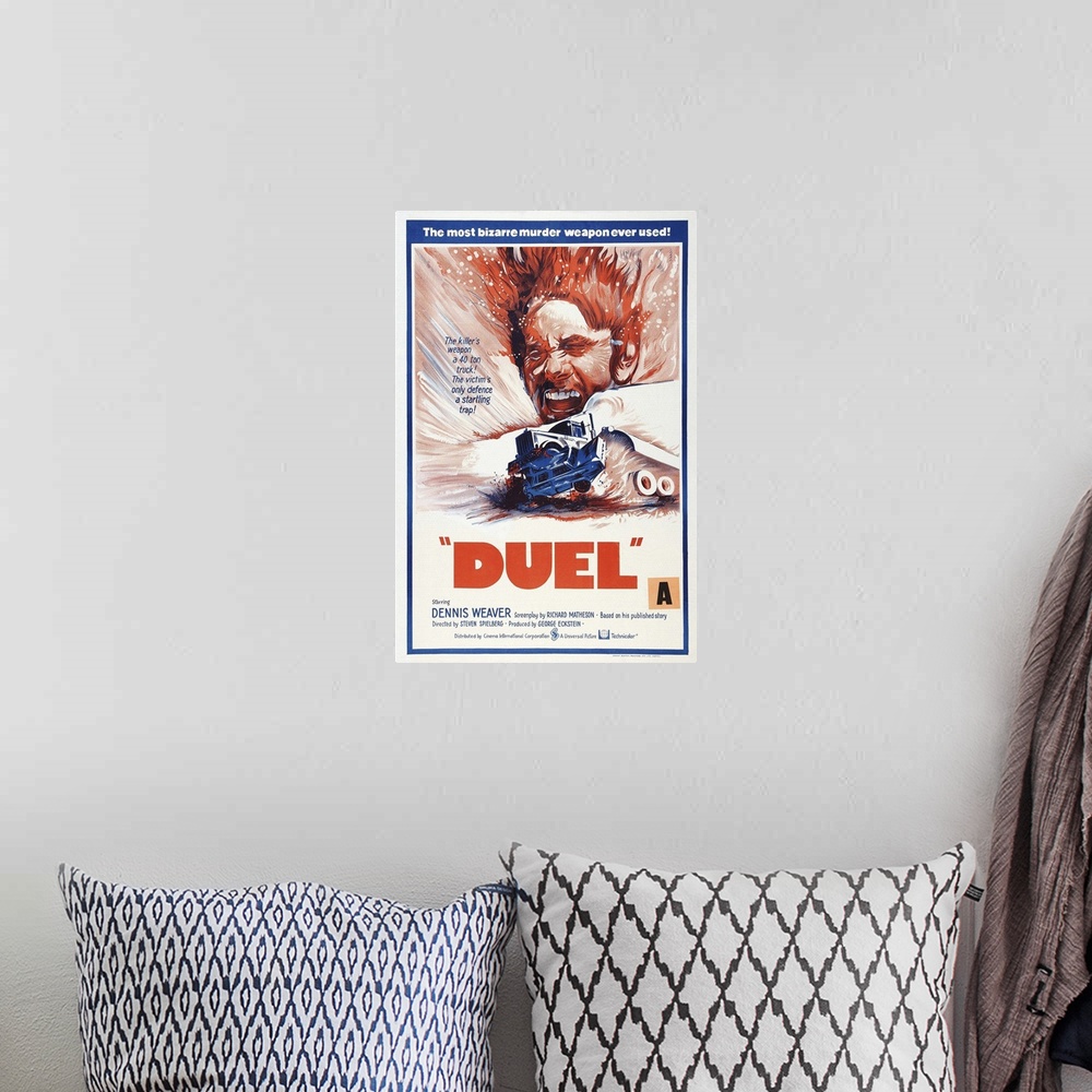 A bohemian room featuring Duel - Movie Poster (New Zealand)