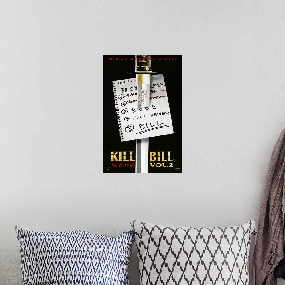 A bohemian room featuring Kill Bill: Vol. 2 - Movie Poster
