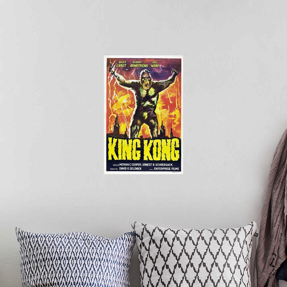 A bohemian room featuring King Kong, King Kong On Argentinean Poster Art, 1933.