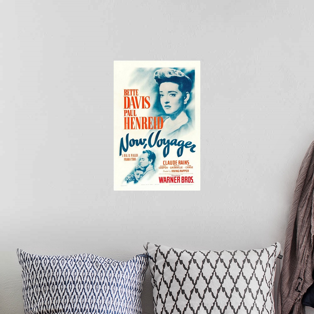 A bohemian room featuring Now, Voyager - Vintage Movie Poster