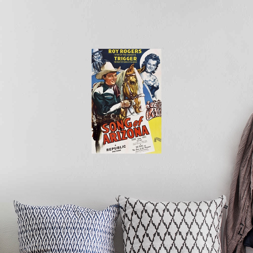 A bohemian room featuring Song Of Arizona - Vintage Movie Poster