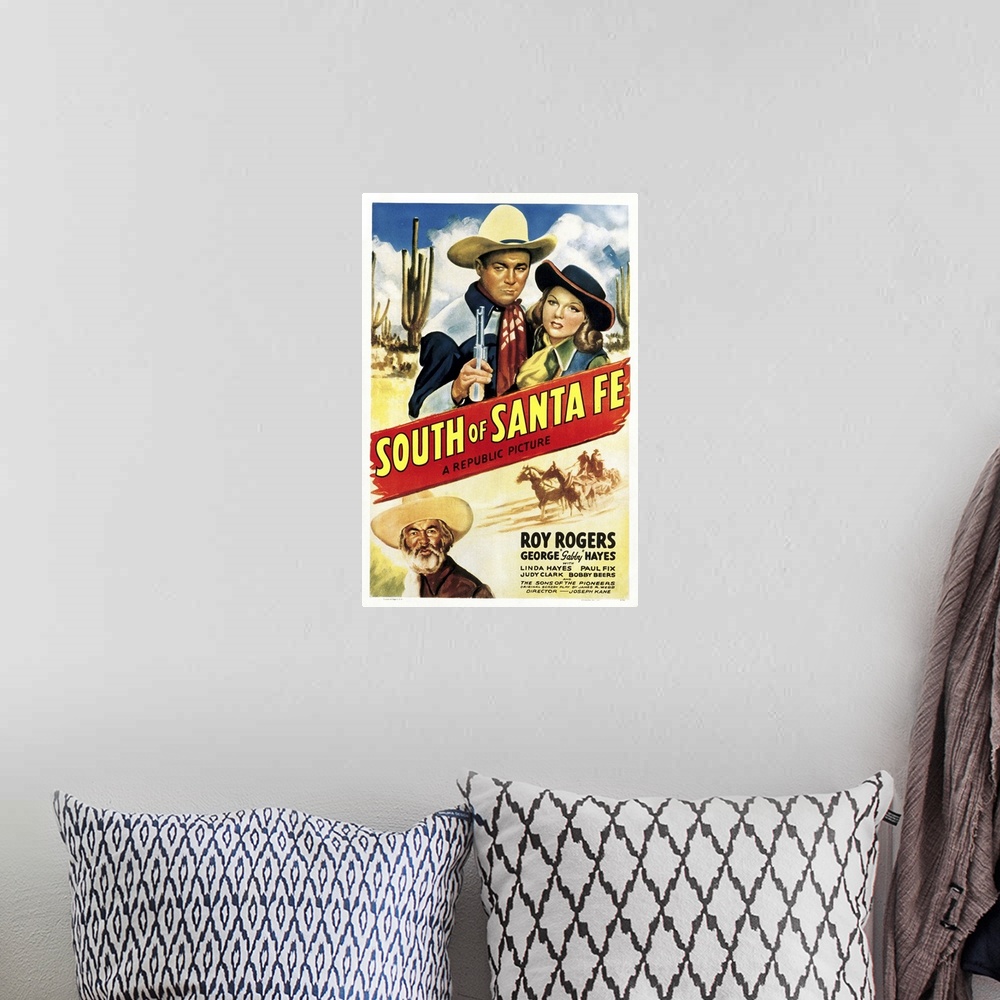A bohemian room featuring South of Santa Fe - Movie Poster