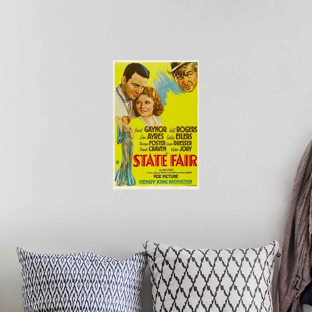 A bohemian room featuring State Fair - Vintage Movie Poster