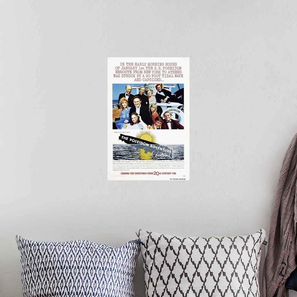A bohemian room featuring The Poseidon Adventure - Vintage Movie Poster